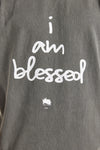 I am Blessed Tee: Washed Black